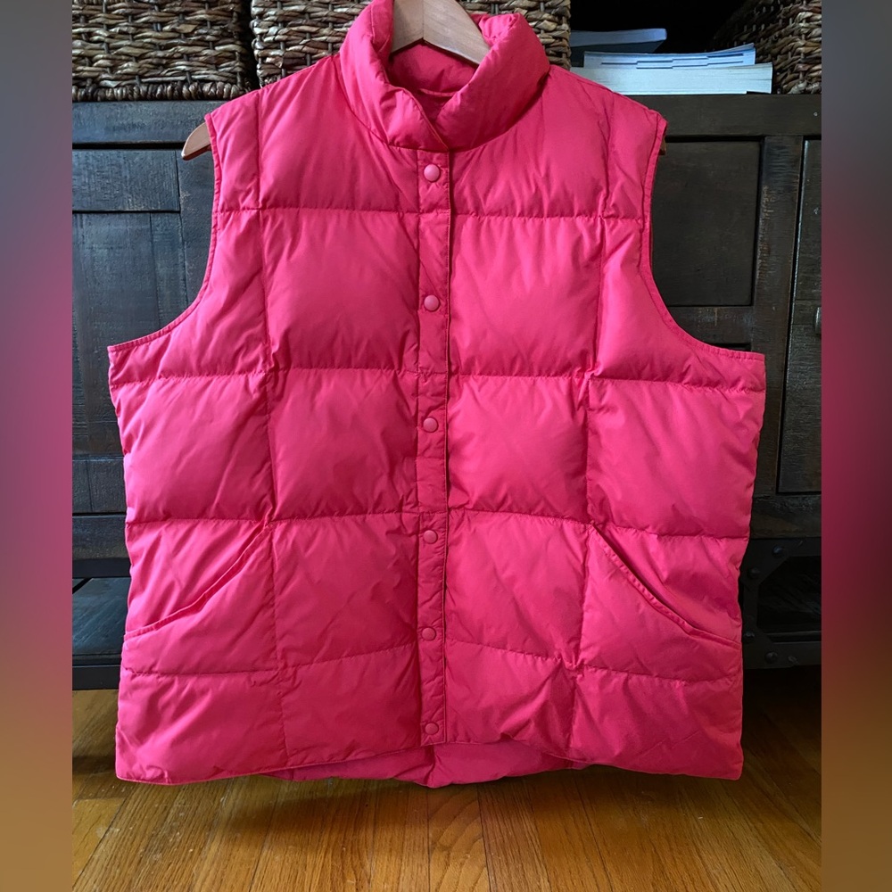 Lands' End Hot Pink Quilted Vest